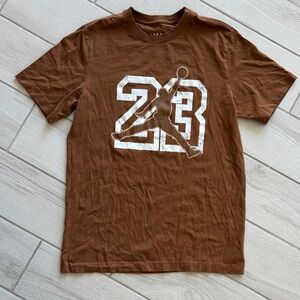 Jordan- Brown Graphic Tee with Iconic Design
